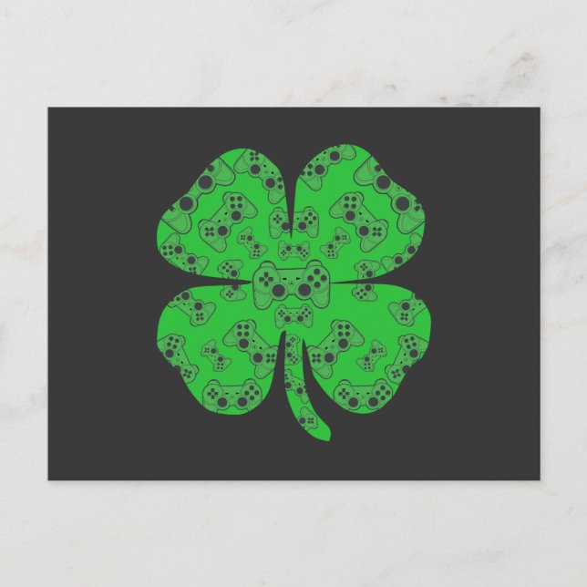 Postal Festiva St Patrics Day Video Game Controller Shamrock (Anverso)
