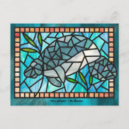 Postal Festiva Stained Glass Manatee Postcards