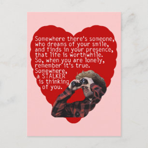 Postal Festiva Stalker Anti-El día de San Valentín