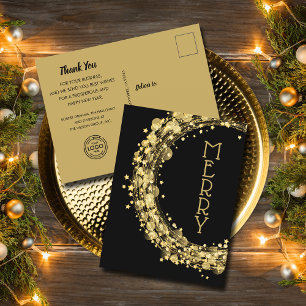 Postal Festiva Star Wreath sobre los Navidades negros