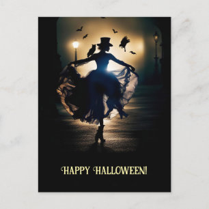 Postal Festiva Steampunk Victoria Happy Halloween Owal Lady