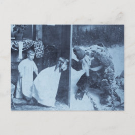 Postal Festiva ¿Stereoview - Santa?  circa 1899