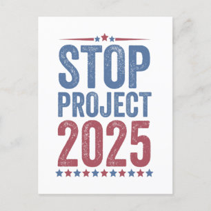 Postal Festiva Stop Project 2025 Patrocinio estadounidense Trump