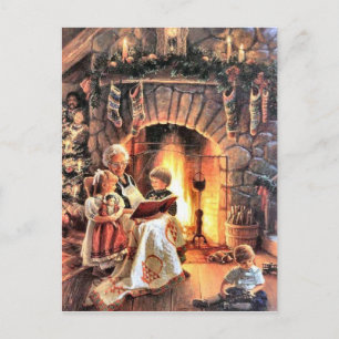 Postal Festiva Storybook Time With Grandma At Christmas