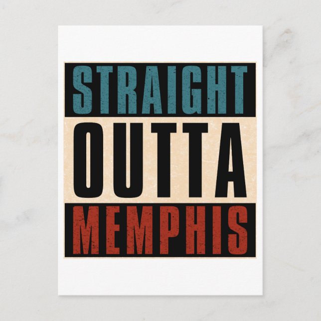 Postal Festiva Straight Outta Memphis Tennessee TN (Anverso)