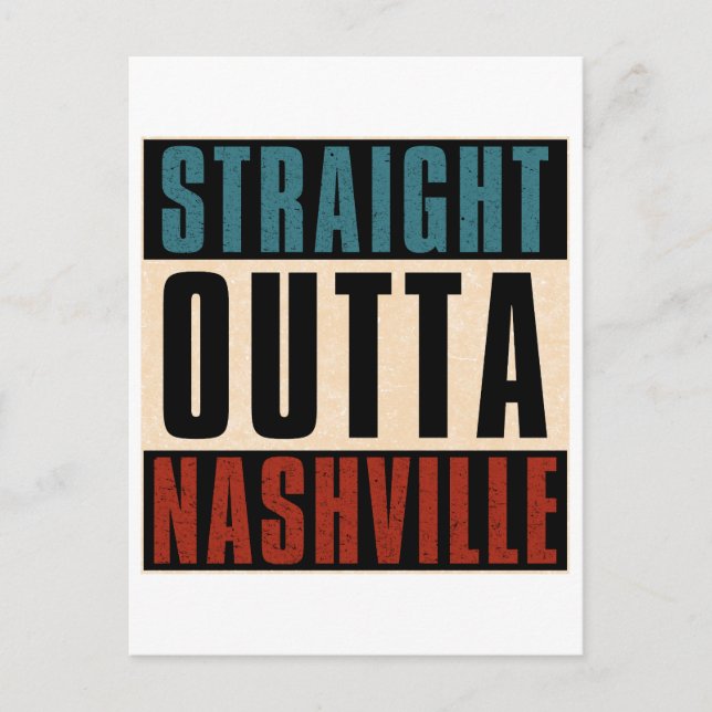 Postal Festiva Straight Outta Nashville Tennessee TN (Anverso)