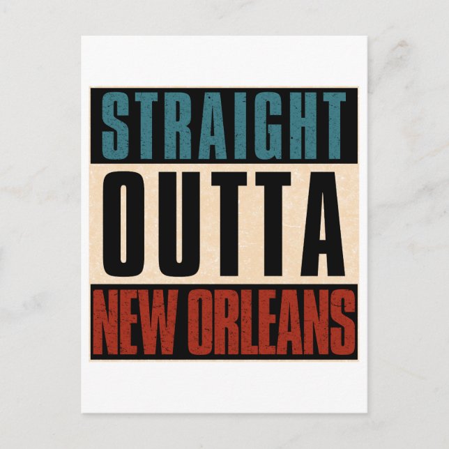 Postal Festiva Straight Outta New Orleans Louisiana LA (Anverso)