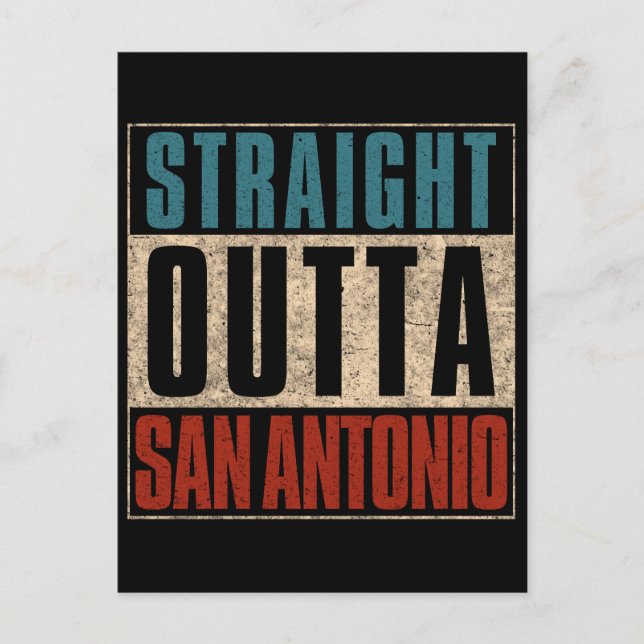 Postal Festiva Straight Outta San Antonio Texas TX (Anverso)