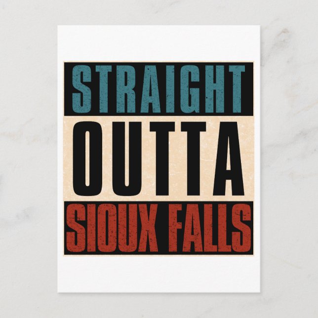 Postal Festiva Straight Outta Sioux Falls South Dakota SD (Anverso)
