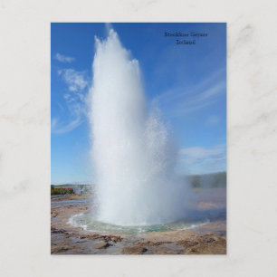 Postal Festiva Strokkur Geyser Islandia
