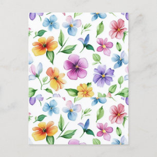 Postal Festiva Sublimación del patrón floral de flores-95652