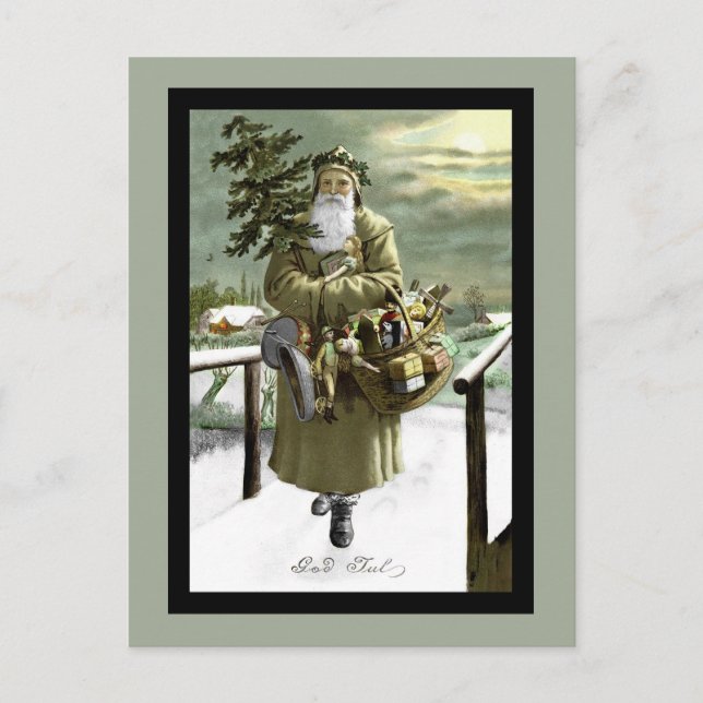 Postal Festiva Sueco Santa de julio de dios (Anverso)