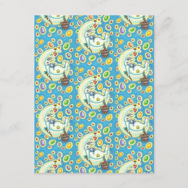 POSTAL FESTIVA SUEÑOS DE JELLY BEAN, BUNNY DE SLEEPY EASTER EN LA (Anverso)