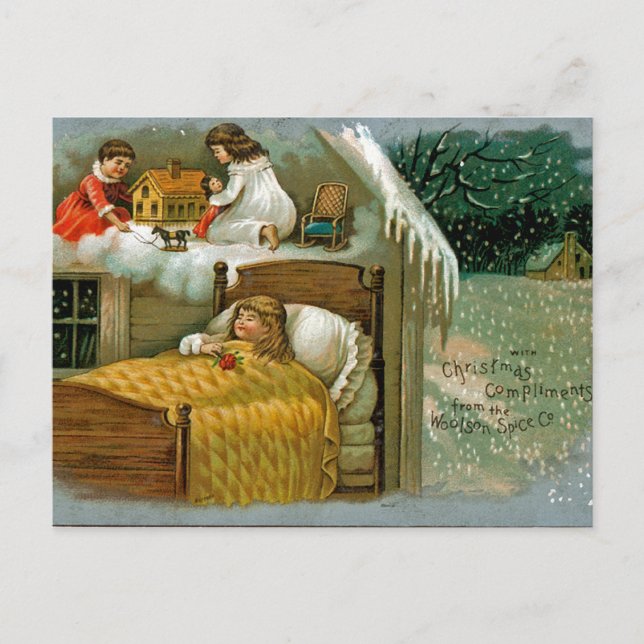 Postal Festiva Sueños de navidades (Anverso)