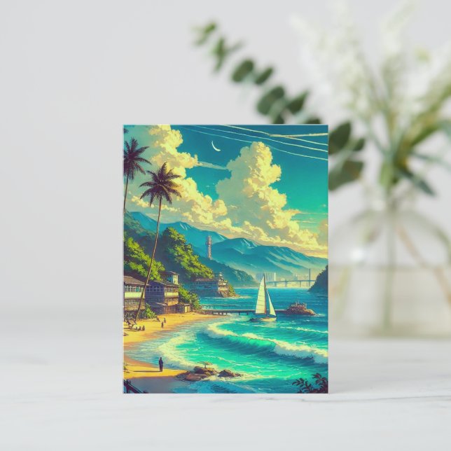 Postal Festiva Sueños Ryukyu tropicales (Anverso de pie)