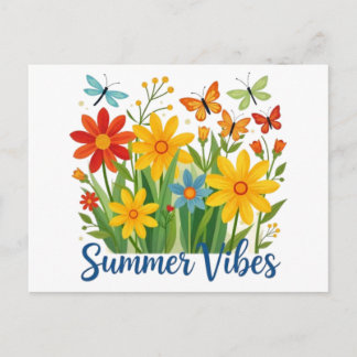 Postal Festiva Summer Vibes Floral with Butterflies-64534