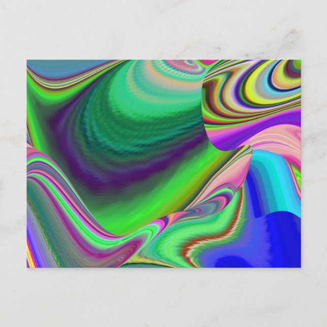 Postal Festiva Summerfeeling, Resumen 3D Rainbowart (Anverso)