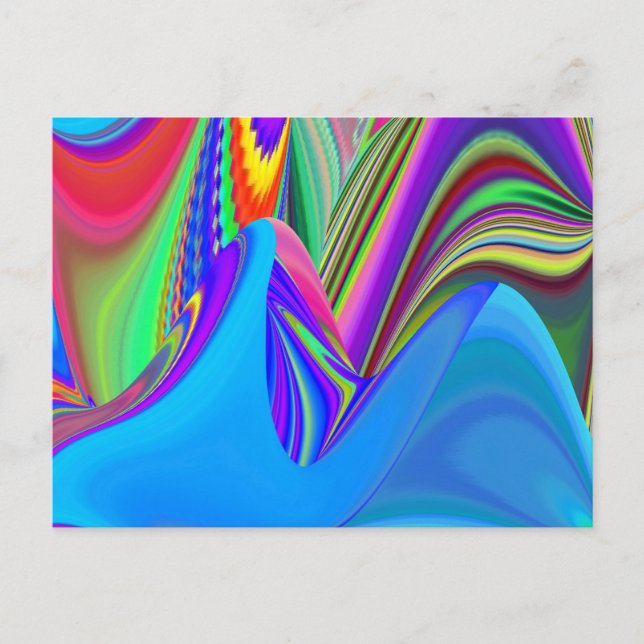 Postal Festiva Summerfeeling, Resumen 3D Rainbowart (Anverso)