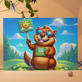 Postal Festiva Sunny Groundhog