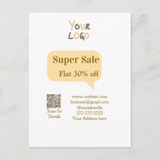 Postal Festiva super sale business discount scan QR code details 