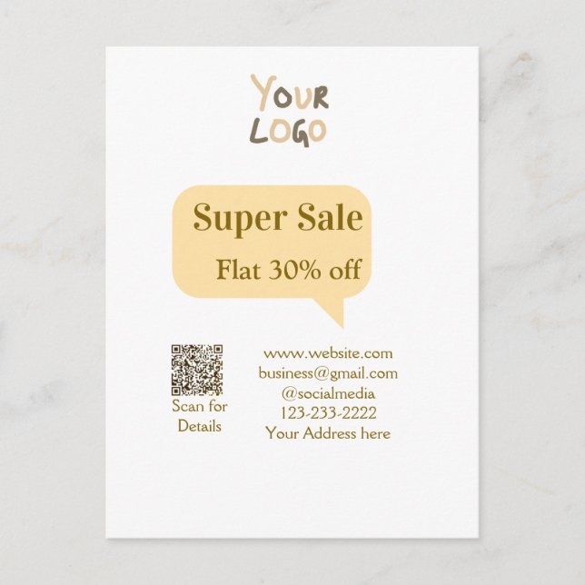 Postal Festiva super sale business discount scan QR code details  (Anverso)