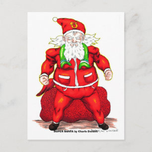 Postal Festiva SUPER SANTA por Charis Dondeli