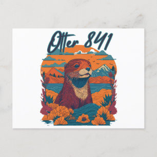 Postal Festiva Surfing Otter 841 Otter My Way California Sea Otte