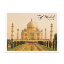Taj Mahal Agra India Acuarela Viaje