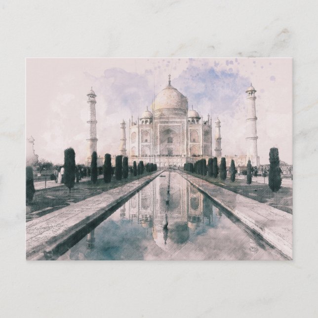 Postal Festiva Taj Mahal, India (Anverso)