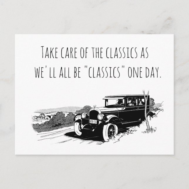 Postal Festiva Take Care of Classic Cars (Anverso)