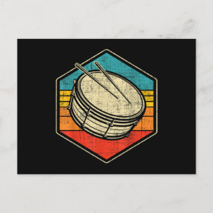 Postal Festiva Tambor retro vintage de tambor - tambor de banda d