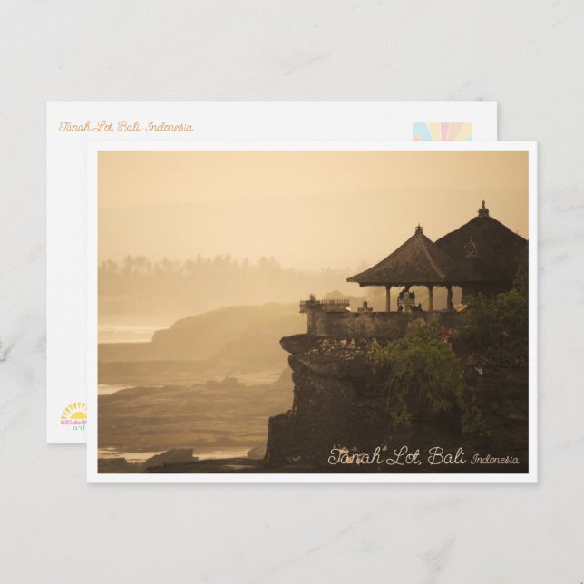 Postal Festiva Tanah Lot Temple Bali Postcard (Anverso / Reverso)