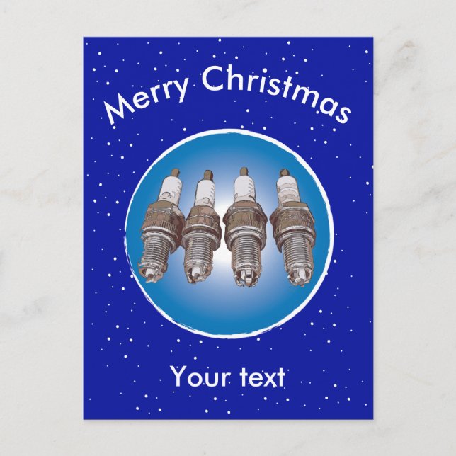 Postal Festiva Tapones de encendido del motor (Anverso)