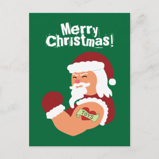 Postal Festiva Tattooed Santa
