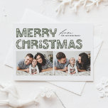Postal Festiva Taupe Green Scandinavian Dos Navidades de fotograf<br><div class="desc">Envíe vítores de vacaciones con nuestra tarjeta postal de dos Navidades de personalizable, que presenta una tipografía encantadora al estilo escandinavo. Esta tarjeta postal de Navidades de collage combina maravillosamente la estética moderna con el espíritu festivo, permitiéndote mostrar dos de tus fotos favoritas. La tipografía moderna se complementa con un...</div>