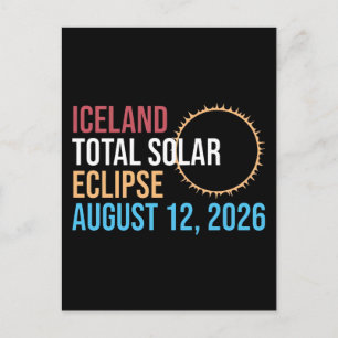 Postal Festiva Taza de eclipse solar total de Islandia 12 de agos