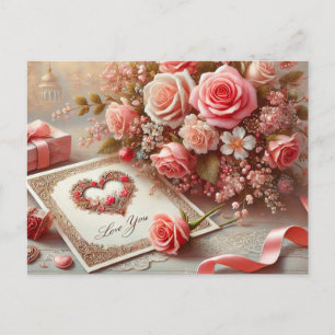 Postal Festiva Te Amo Día de San Valentín