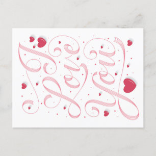 Postal Festiva TE AMO / El día de San Valentín Postcard