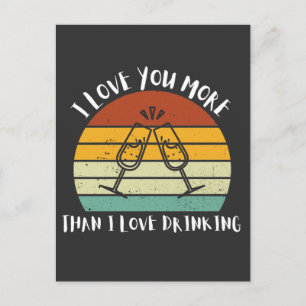 Postal Festiva Te Amo Más De Lo Que Me Encanta Beber