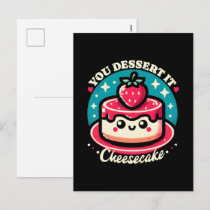 Postal Festiva Te Mereces - Cheesecake Kawaii