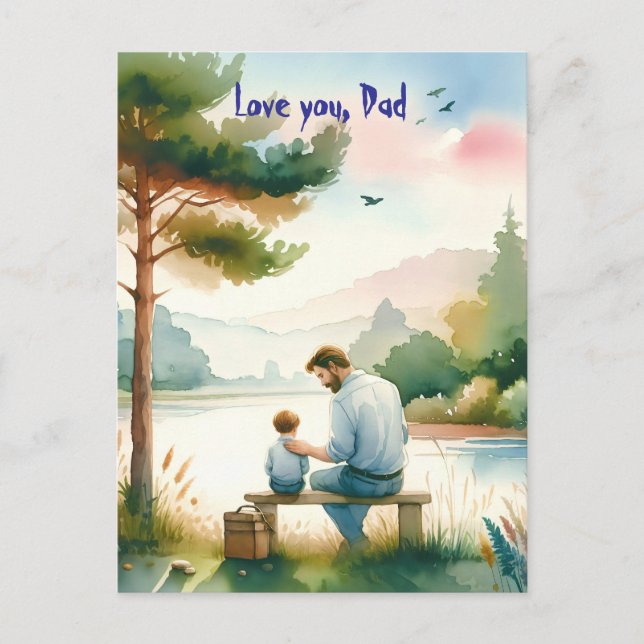 Postal Festiva Te quiero, papá (Anverso)