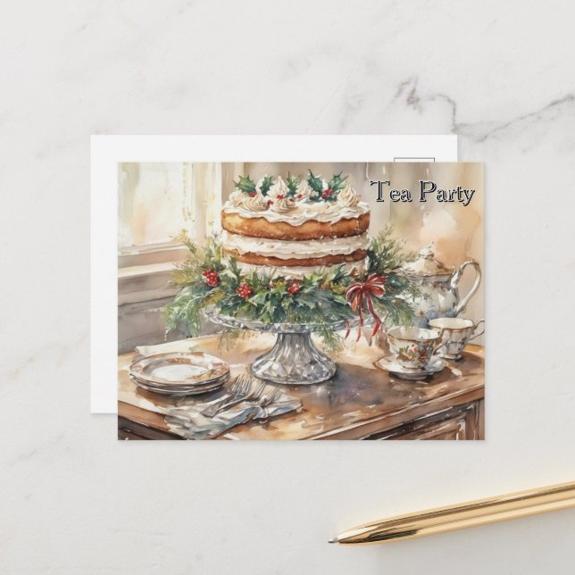 Postal Festiva Tea Time with Cake Tea Party  (Anverso/Reverso In Situ)