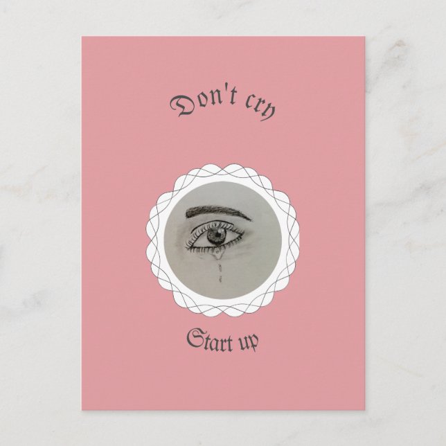 Postal Festiva Tearing eye Throw Pillow (Anverso)