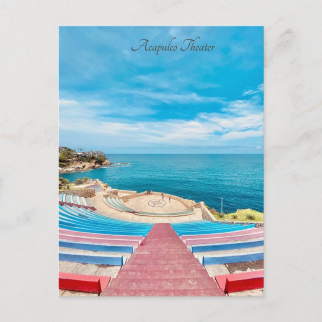 Postal Festiva Teatro Acapulco México (Anverso)