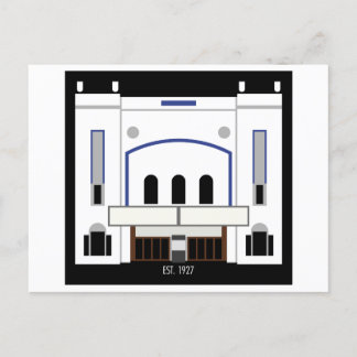 Postal Festiva Teatro de Columbia minimalista
