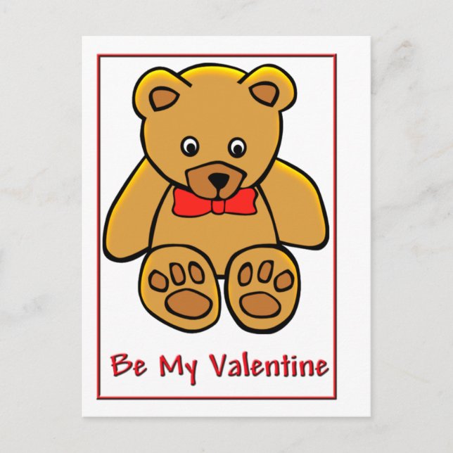 Postal Festiva Teddy Bear Valentine (Anverso)