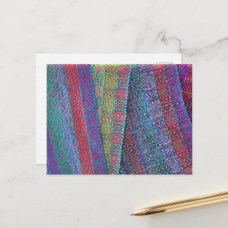 Postal Festiva Tejido entrelazado multicolor