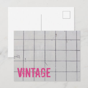Postal Festiva Tejidos blancos de época estilo retro de los años 