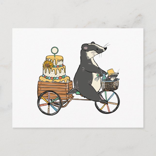 Postal Festiva Tejón (Anverso)
