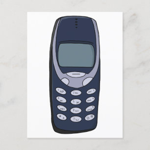 Postal Festiva Teléfono celular de vintage